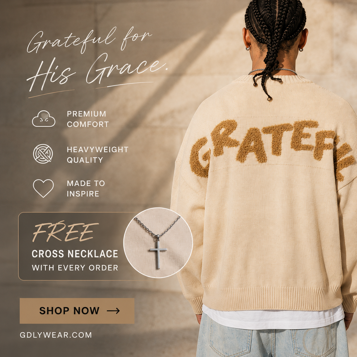 GRATEFUL FUR SWEATER